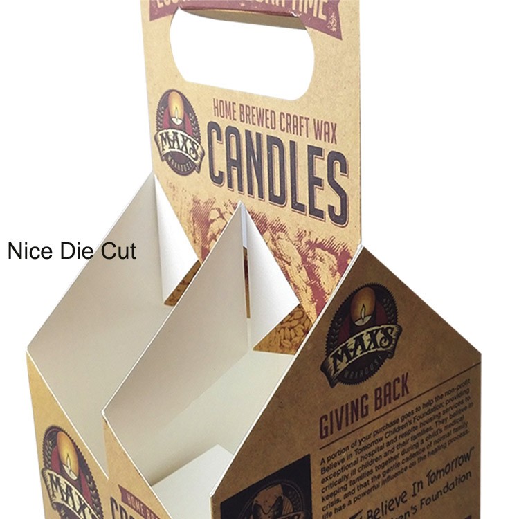  Custom logo printed candle paper box with handle