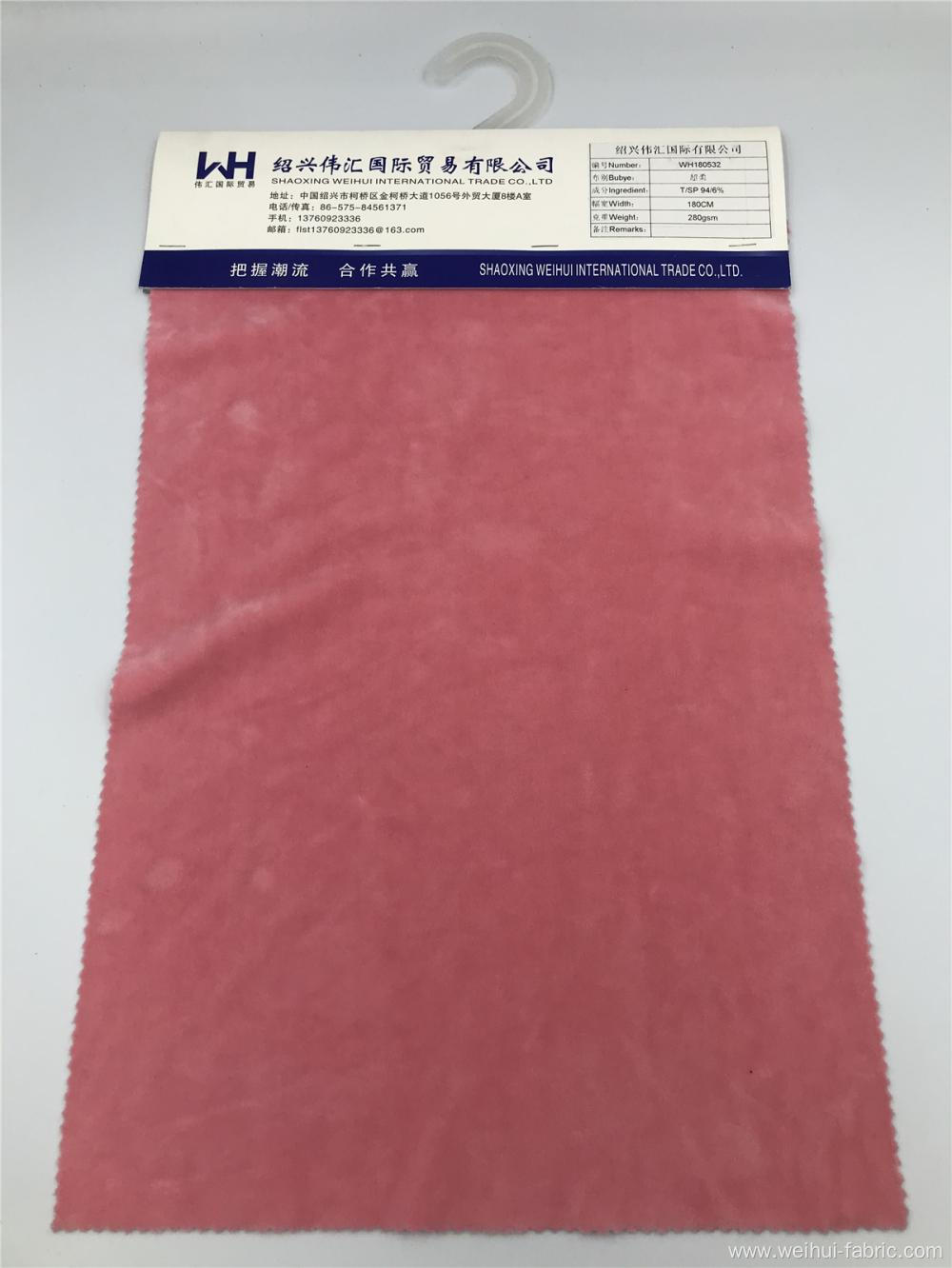 High Quality Knitted T/SP Light Red Velvet Fabrics