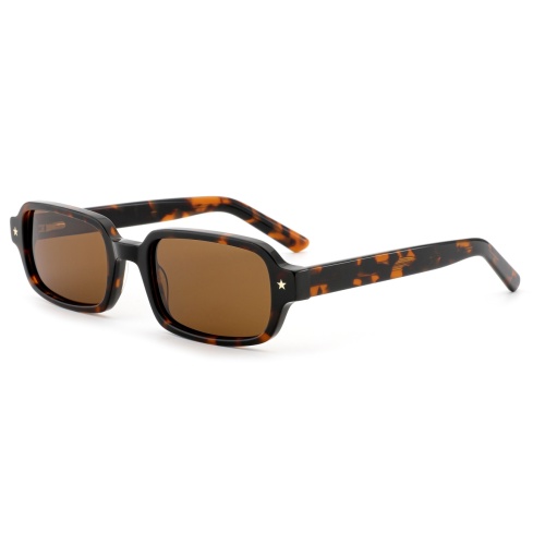 Star - Accent Rectangle Acetate Sunglasses