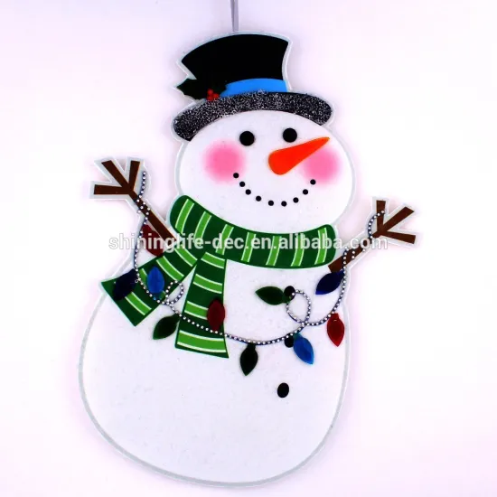 newest design snowman christmas decoration snowman ornament with shiny crystals