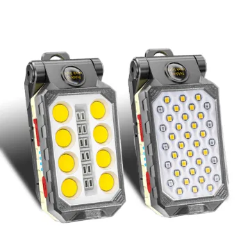 Portable Waterproof Camping Work Light with Strong Magnet and LED COB Technology