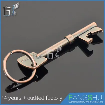 key shaped bottle opener keychain