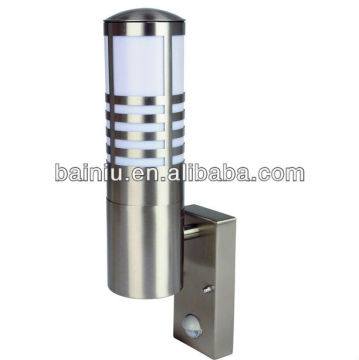 E27 60W stainless steel wall lamp outdoor with sensor