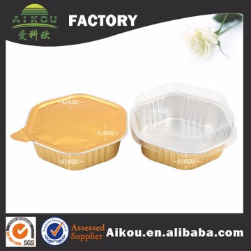 Thermal aluminum foil disposable irregular food container for oven