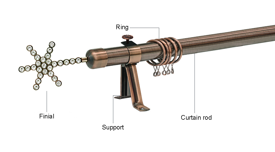 28mm bright diamond Roman Curtain Rods