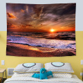 Sunrise and sunset decorative cloth tapestry