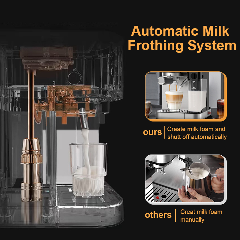 espresso coffee machine with milk frother (4)