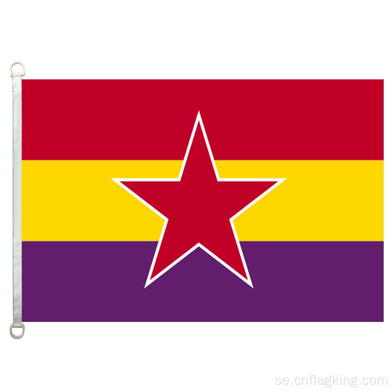 90 * 150cm Espagnol répubicain Armée populaire flagga 100% polyster