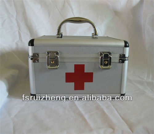 Silver Professional Aluminum First Aid Case with Aluminum Frame. RZ-AFA02