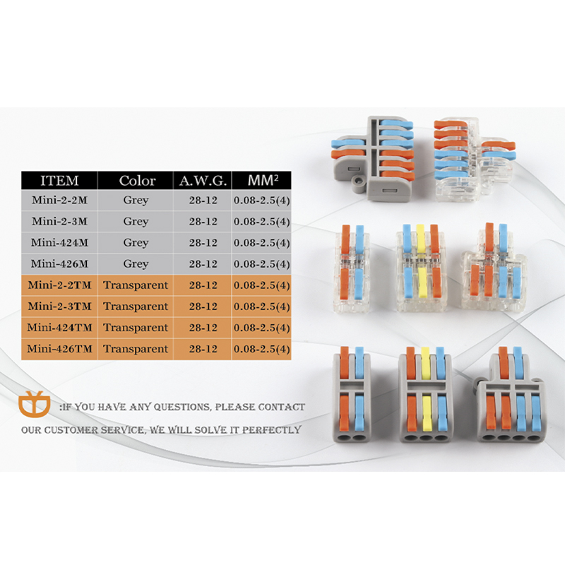 Mini TYPE Boxed 2/3 pin Quick Push-In Wire Connector Universal Compact Terminal Block Small Led Light Cable Splitter connectors