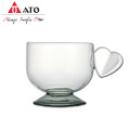 Custom Logo Borosilicate Clear Coffee drinkware Glass cup