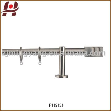 F119131 metal iron aluminium stainless steel brass plated plain twisted extensible telescopic window curtain poles rods pipes