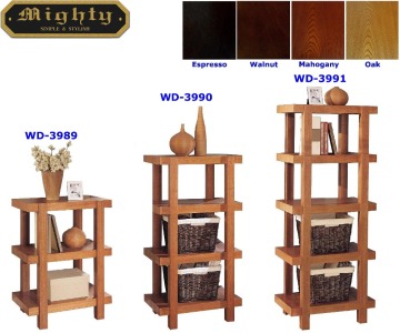 3, 4, 5 Tiered Display Natural Oak Block Wood Shelves