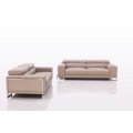 Contemporary Style Leather Sofa Set