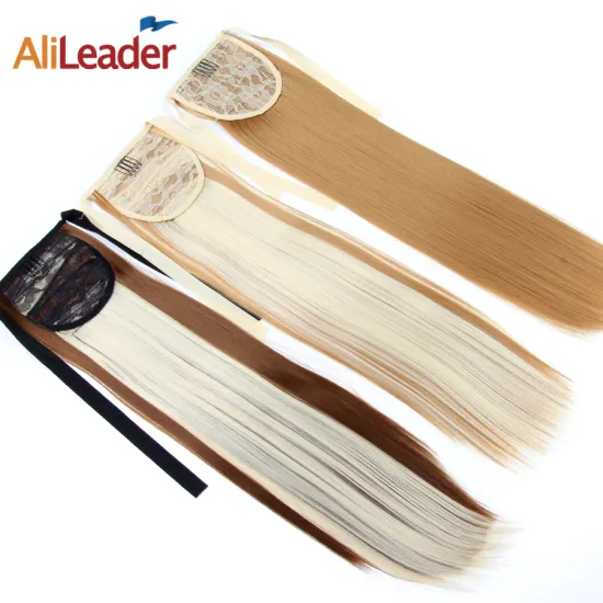 AliLeader Wholesale Synthetic Drawstring Ponytail Hair Extensions 20inch Hairpiece