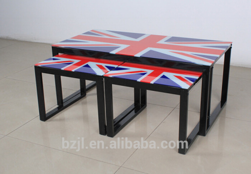 Union Jack nesting glass coffee table cheaper coffee table glass coffee table