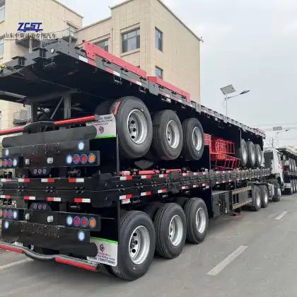Low Price 80 Ton Flatbed Semi Truck Trailers for Sale