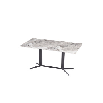 レストランダイニングルームテーブル長方形の大理石ダイニングテーブル