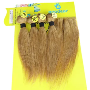 color 27# Mink Brazilian Bundles and Closure Set Unprocessed Virgin Human Hair Bundles Straight Donor Hair Bundle With Closure