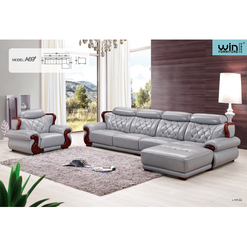 Modern Italian Leather Living Room Sofa