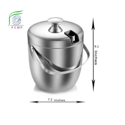 Double Wall Insulated Steel Wine Ice Bucket