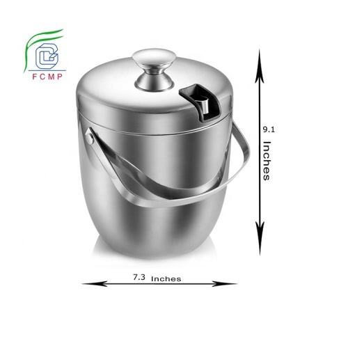 New Champagne Bucket Double Wall Insulated Steel Wine Ice Bucket Supplier