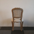 Solid Wood French Rattan Back Dining Louis Chair