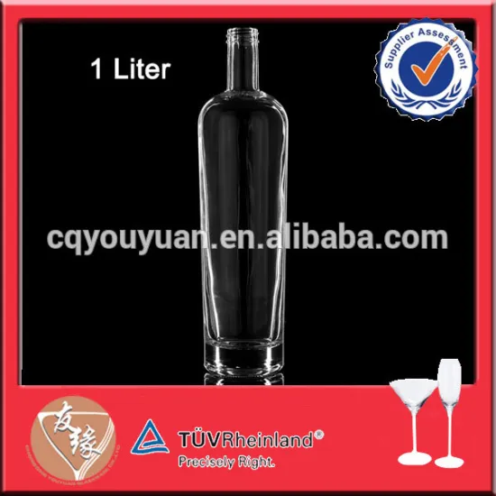 cheap top quality wholesale 1 liter glass bottles for liquor