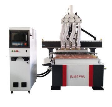 2024 Wood Router 1325: Four Heads ATC CNC Machine for Wood Door Production