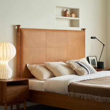 Modern High-end Leather Princess Marriage Bed