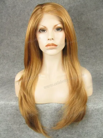 natural straight hair wig synthetic lace front wig