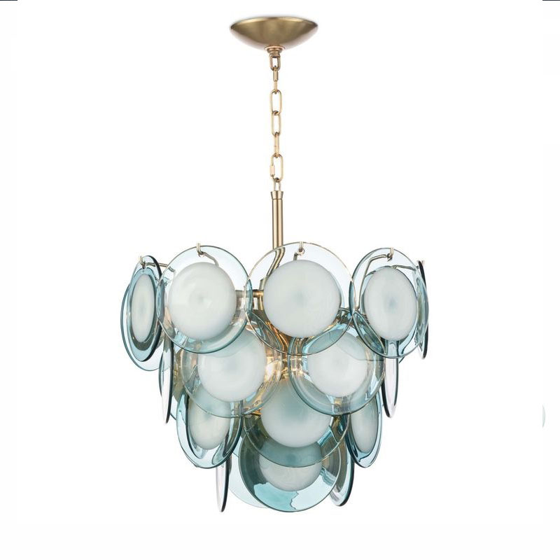 Bule Glass Modern Chandelier