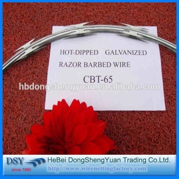 sharp razor barbed wire, razor blade barbed wire,galvanized sharp razor wire