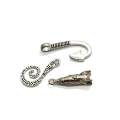 Good Quality 25MM 26MM 31MM Large Fish Hook Pendants Antique Silver Color Fish Hook Charms Jewelry Making Supplier