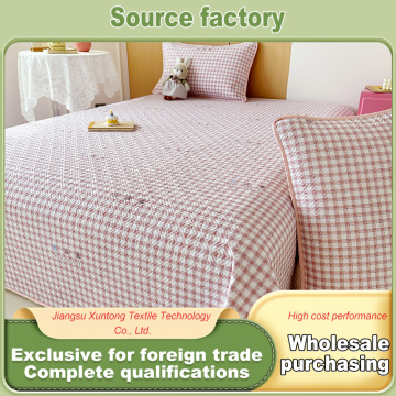 Capa de cama de algodão lavado antiderrapante para maior conforto