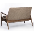 Fabric Upholstery Wood Frame Restaurant Booth Sofa Seating