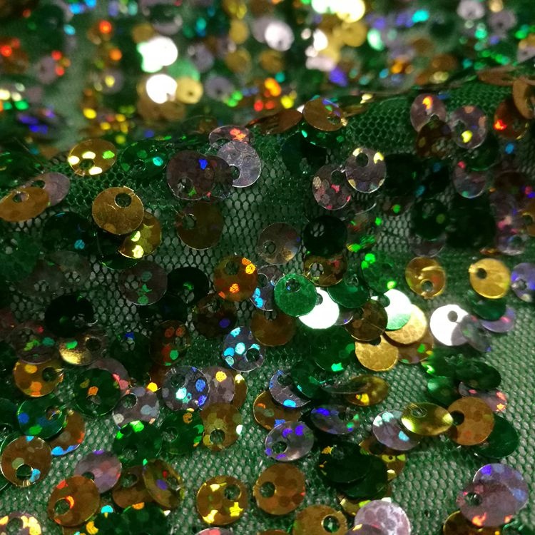 5mm Hologram Sequin Mesh Tulle Backdrop Fabric