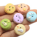 Dessin animé visage heureux gâteau Flatback résine perle Kawaii pâtisseries nourriture artificielle Cabochon bijoux à bricoler soi-même artisanat Slime remplisseur accessoires