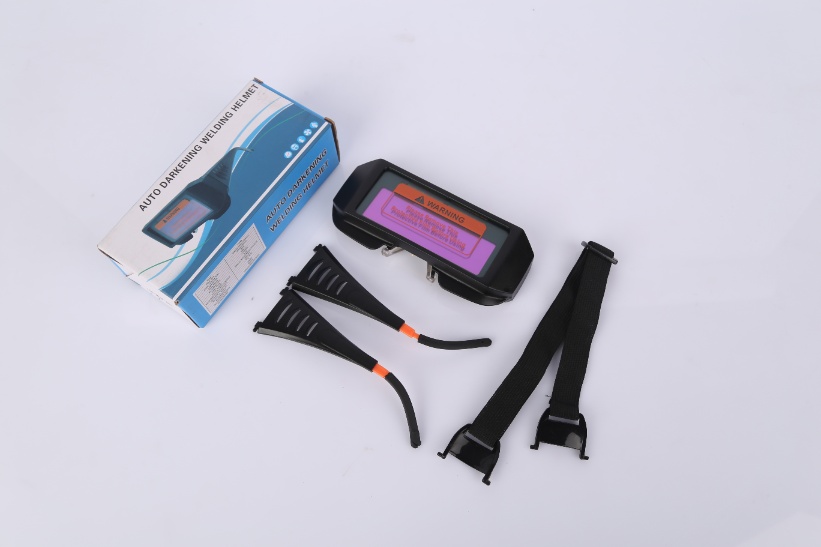 Solar auto-dimming welding glasses to prevent dizziness