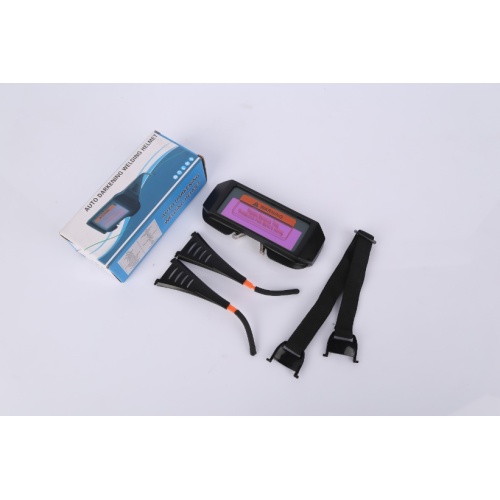 Solar auto-dimming welding glasses to prevent dizziness