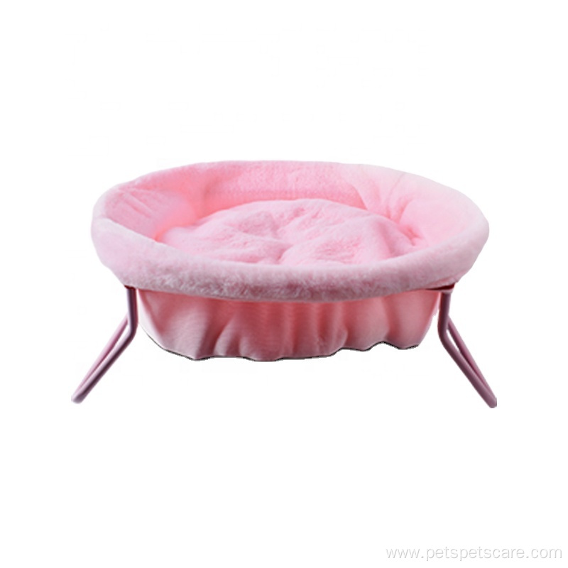 Portable Luxury Comfort plush Pet cat Bed wholesale