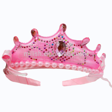 HEN-0044 wholesale Bride To Be Badge Hen Night Party pink tiara crown