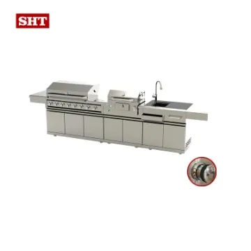 Multifunctional Outdoor Kitchen Cabinet Stainless Steel Gas Barbecue Grill