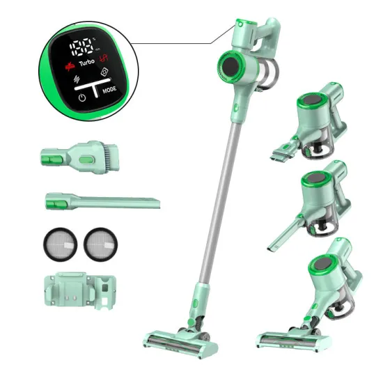 Cordless Stick Vacuum Cleaner with HEPA Filtration and LED Lights