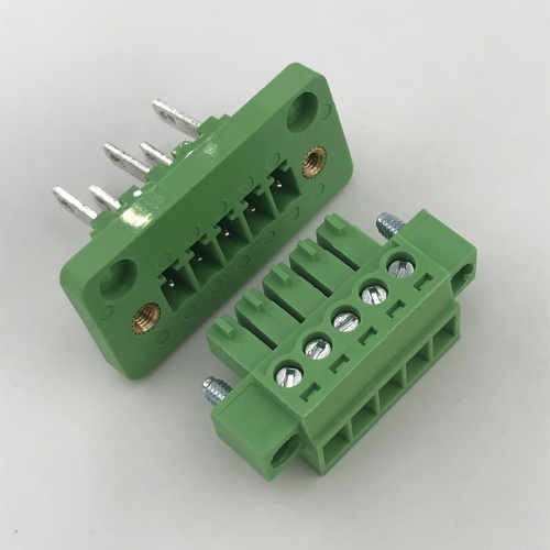 5 pin through wall mounting pluggable terminal block