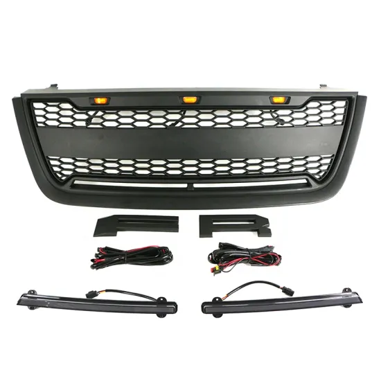 Black Car Grille with Light Bars for Ford Expedition 2003-2006 ABS