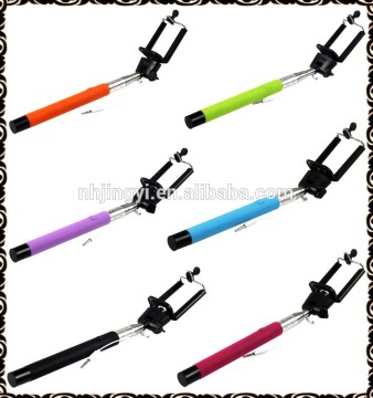 Trave portable aluminum rotation for android cell phone selfie stick