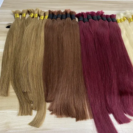 100% Human Hair Bulks for Black Women - Extensiones de Cabello Humano Virgin Hair Bulks