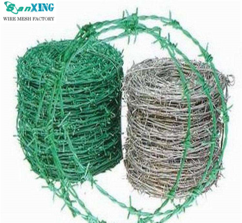 Kawat Barbed Galvanized Hot Dipped, bersalut zink 70g/m