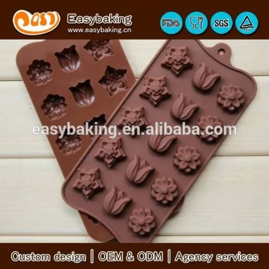 Export quality custom flower silicone chocolate ice mould